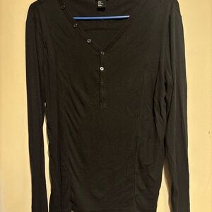 H&M Black Long Sleeve Top
